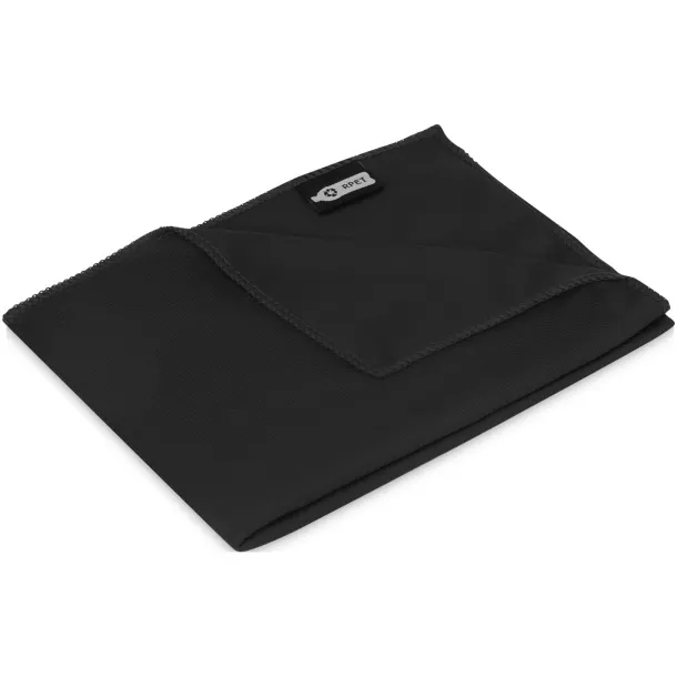 Raquel cooling towel made from recycled PET Solid black