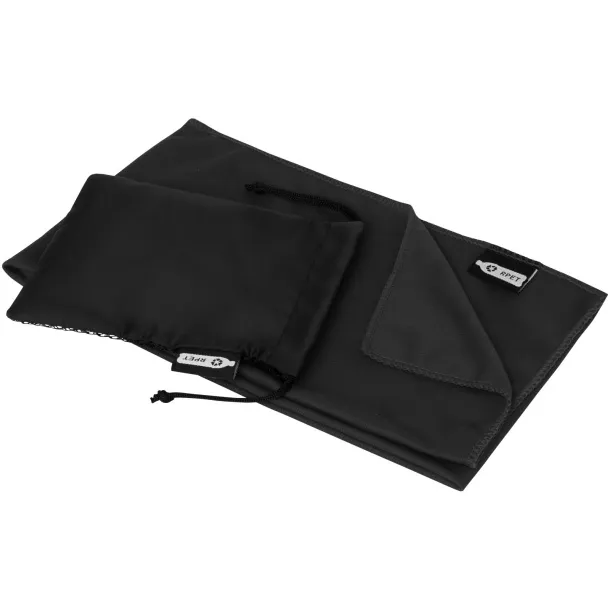 Raquel cooling towel made from recycled PET Solid black