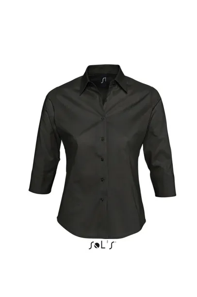 SOL'S EFFECT 3/4 SLEEVE STRETCH WOMEN'S SHIRT - SOL'S Black