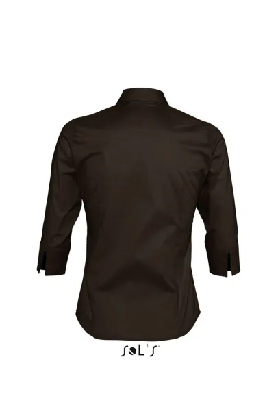 SOL'S EFFECT 3/4 SLEEVE STRETCH WOMEN'S SHIRT - SOL'S Dark brown