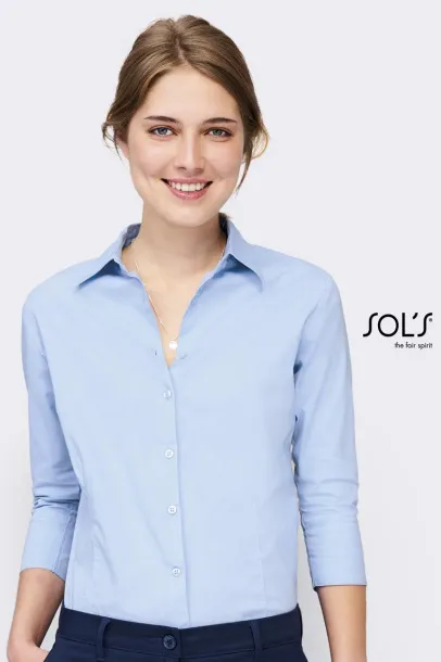 SOL'S EFFECT 3/4 SLEEVE STRETCH WOMEN'S SHIRT - SOL'S Dark Blue