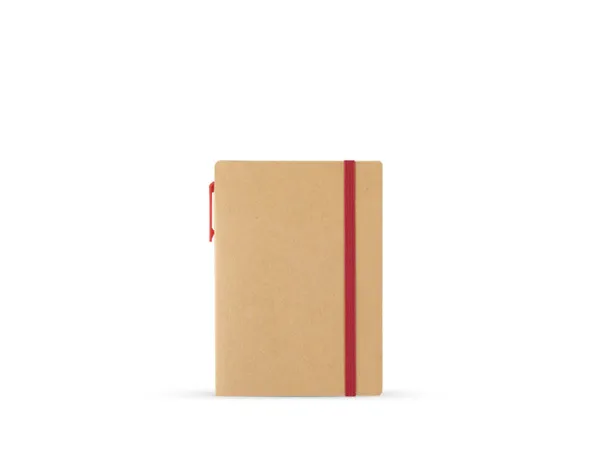 OZONE biodegradable notebook with biodegradable ball pen Red