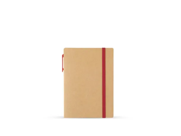 OZONE biodegradable notebook with biodegradable ball pen Red