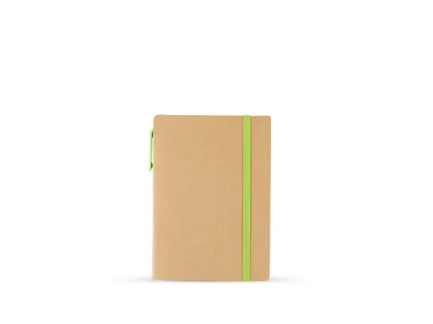 OZONE biodegradable notebook with biodegradable ball pen Kiwi