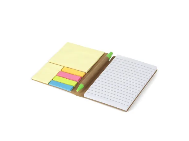 OZONE biodegradable notebook with biodegradable ball pen Kiwi