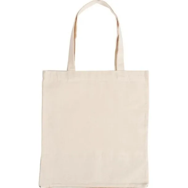  Cotton shopping bag with cork element, cotton 250 g/m2 beige