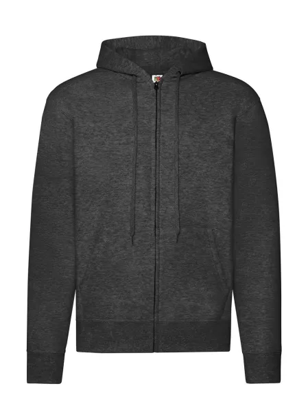  Klasični hoodie s patentnim zatvaračem - Fruit of the Loom Dark Heather Grey