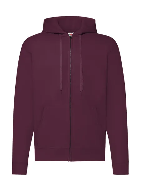  Klasični hoodie s patentnim zatvaračem, 280 g/m² - Fruit of the Loom burgundac