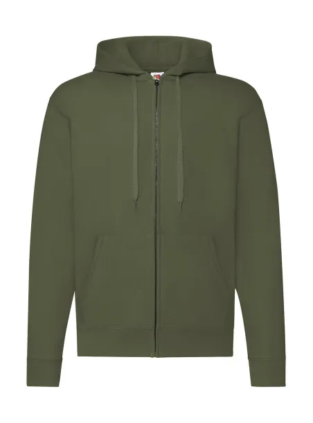  Klasični hoodie s patentnim zatvaračem - Fruit of the Loom Classic Olive