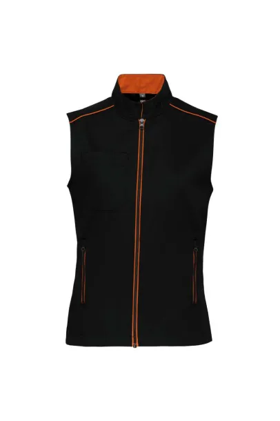  LADIES' DAYTODAY GILET - Designed To Work Black Orange