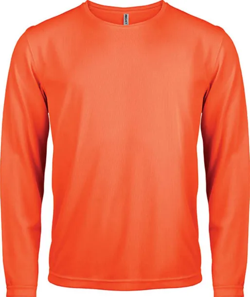  MEN'S LONG-SLEEVED SPORTS T-SHIRT - Proact Fluorescent Orange