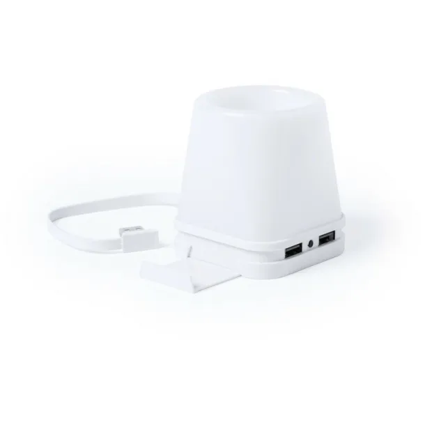  USB hub 2.0, pen holder, phone stand white