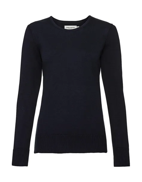  Ženski pleteni pulover s okruglim izrezom, 275 g/m² - Russell Collection French Navy