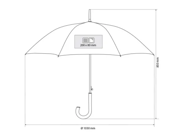 NIMBUS umbrella with automatic opening - CASTELLI Orange