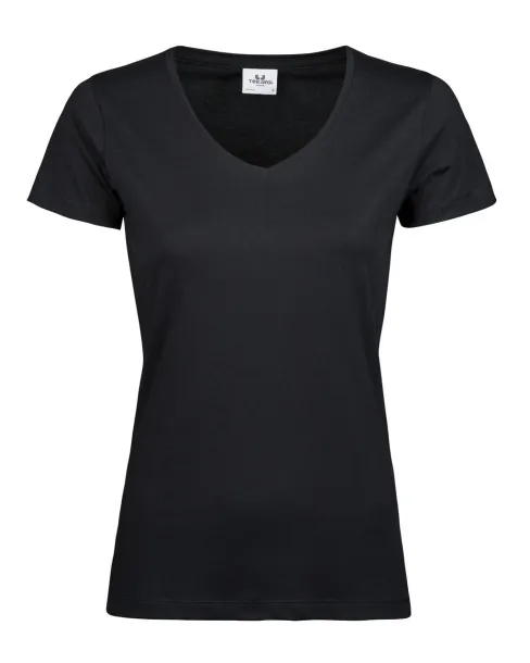  Women's Luxury V-Neck Tee - Tee Jays Black