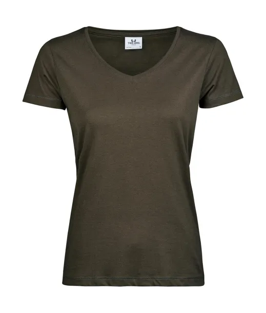  Women's Luxury V-Neck Tee - Tee Jays Dark Olive