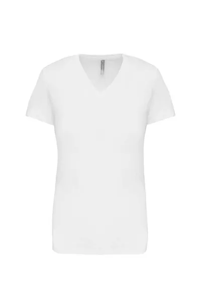  LADIES' SHORT-SLEEVED V-NECK T-SHIRT - Kariban White