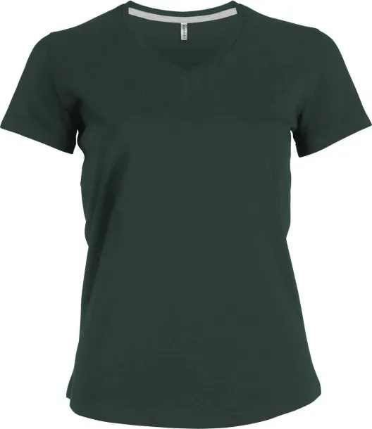  LADIES' SHORT-SLEEVED V-NECK T-SHIRT - Kariban Šumski zelena