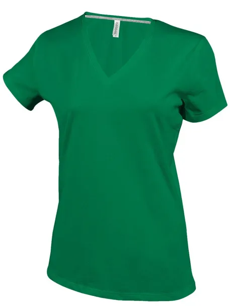  LADIES' SHORT-SLEEVED V-NECK T-SHIRT - Kariban Kelly Green