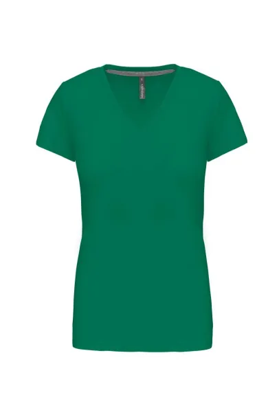  LADIES' SHORT-SLEEVED V-NECK T-SHIRT - Kariban Kelly Green