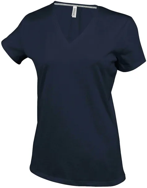  LADIES' SHORT-SLEEVED V-NECK T-SHIRT - Kariban Tamno siva