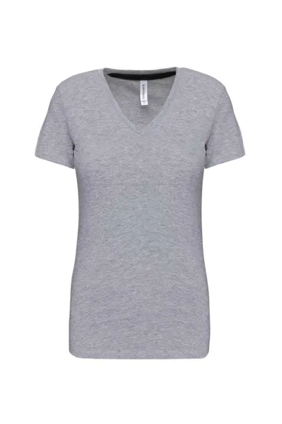  LADIES' SHORT-SLEEVED V-NECK T-SHIRT - Kariban Oxford Grey