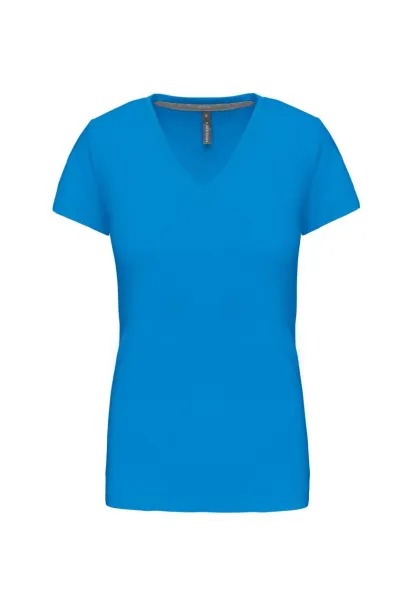  LADIES' SHORT-SLEEVED V-NECK T-SHIRT - Kariban Tropical Blue