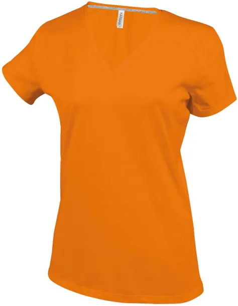  LADIES' SHORT-SLEEVED V-NECK T-SHIRT - Kariban Orange