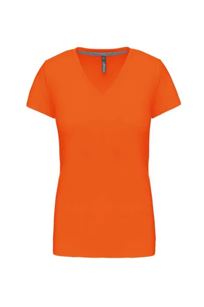  LADIES' SHORT-SLEEVED V-NECK T-SHIRT - Kariban Orange