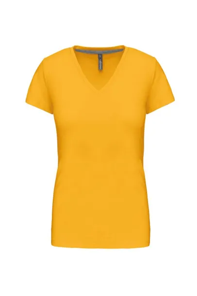  LADIES' SHORT-SLEEVED V-NECK T-SHIRT - Kariban Yellow