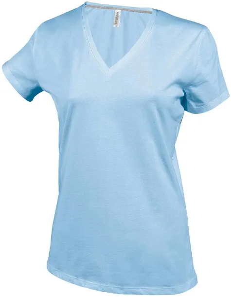  LADIES' SHORT-SLEEVED V-NECK T-SHIRT - Kariban Sky blue