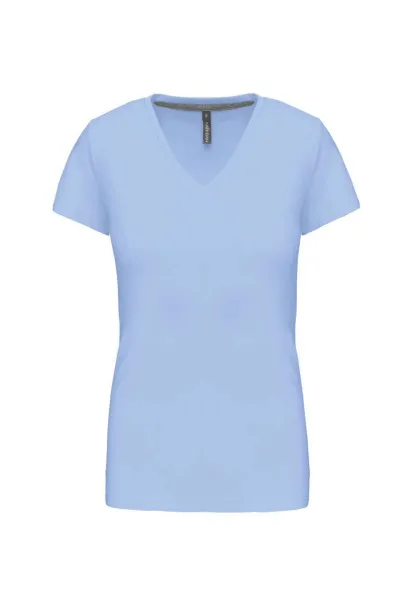  LADIES' SHORT-SLEEVED V-NECK T-SHIRT - Kariban Sky blue