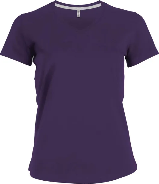  LADIES' SHORT-SLEEVED V-NECK T-SHIRT - Kariban Ljubičasta