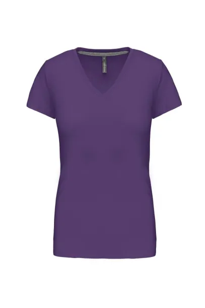  LADIES' SHORT-SLEEVED V-NECK T-SHIRT - Kariban Ljubičasta