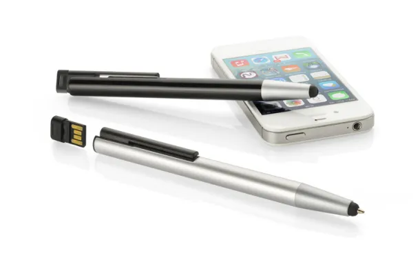 MEMORIA Touch pen with USB flash drive Silver