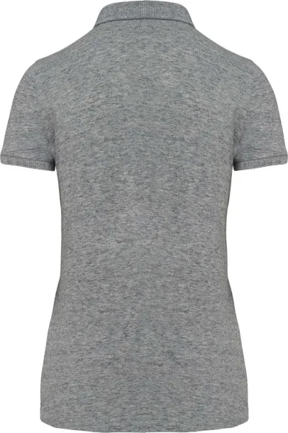  LADIES' VINTAGE SHORT SLEEVE POLO SHIRT - Kariban Slub Grey Heather