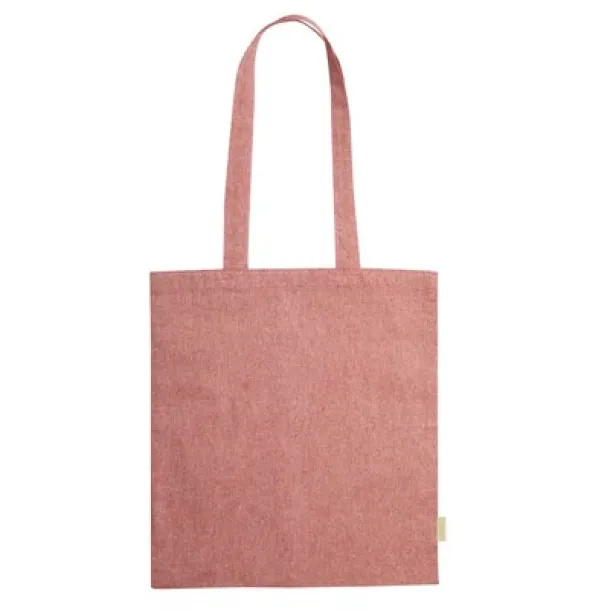  Recycled cotton shopping bag, 120 g/m2 red