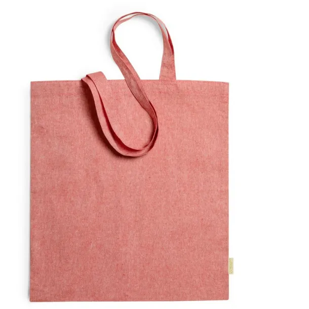  Recycled cotton shopping bag, 120 g/m2 red