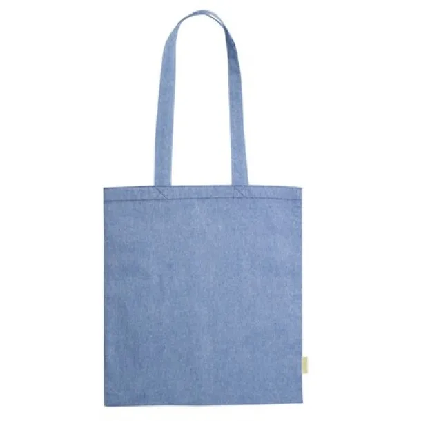  Recycled cotton shopping bag, 120 g/m2 blue