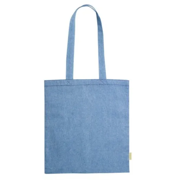  Recycled cotton shopping bag, 120 g/m2 blue