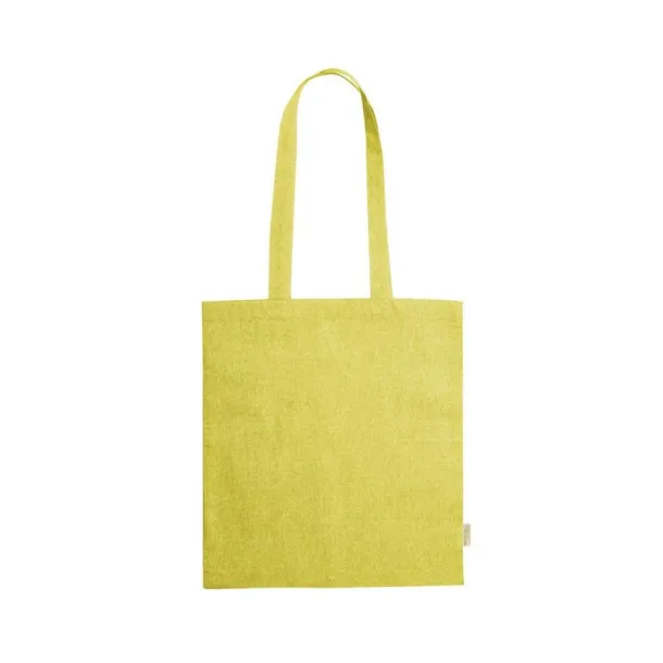  Recycled cotton shopping bag, 120 g/m2 yellow