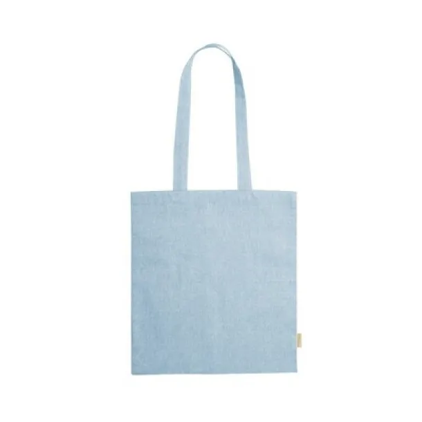  Recycled cotton shopping bag, 120 g/m2 light blue