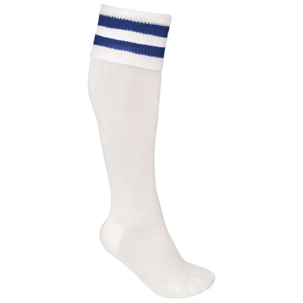  STRIPED SPORTS SOCKS - Proact White Dark Royal Blue