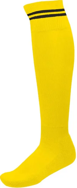  Sportske čarape s prugama - Proact Sporty Yellow Crna