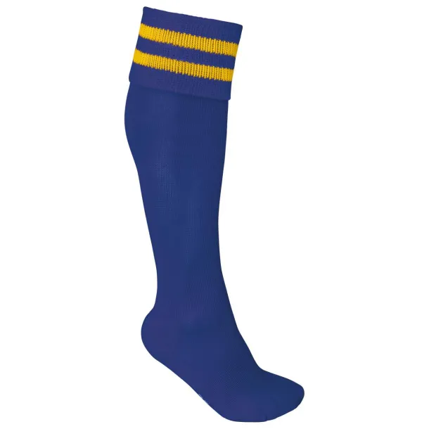  Sportske čarape s prugama - Proact Dark Royal Blue Sporty Yellow