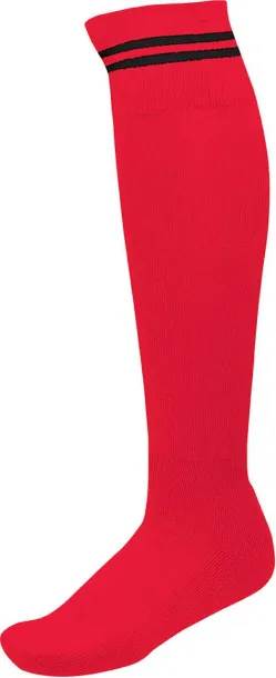  Sportske čarape s prugama - Proact Sporty Red Crna