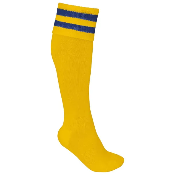  STRIPED SPORTS SOCKS - Proact Sporty Yellow Dark Royal Blue