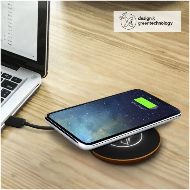 SCX.design W13 10W wooden wireless charging station - SCX.design Brown