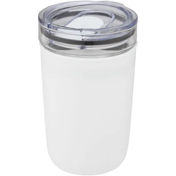 Bello 420 ml glass tumbler with recycled plastic outer wall - Unbranded White