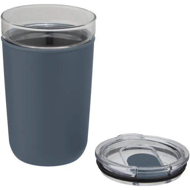 Bello 420 ml glass tumbler with recycled plastic outer wall Ice blue